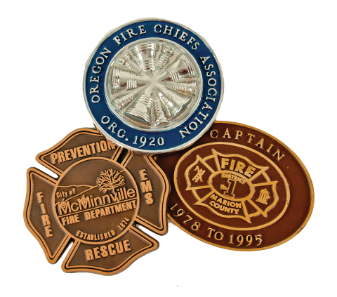 We can inset your department emblem or logo into a custom bronze casting to be used to dedicate buildings, recognize donors, mount on the headstone of a fallen firefighter, or anywhere lasting recognition is desired.