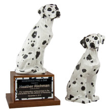 A Cruise Master Exclusive; expressive Dalmatian figurine reminiscent of the loyal companions of the fire service.