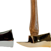 Alternative axe head styles, large gold axe head, large chrome axe head, small chrome axe head